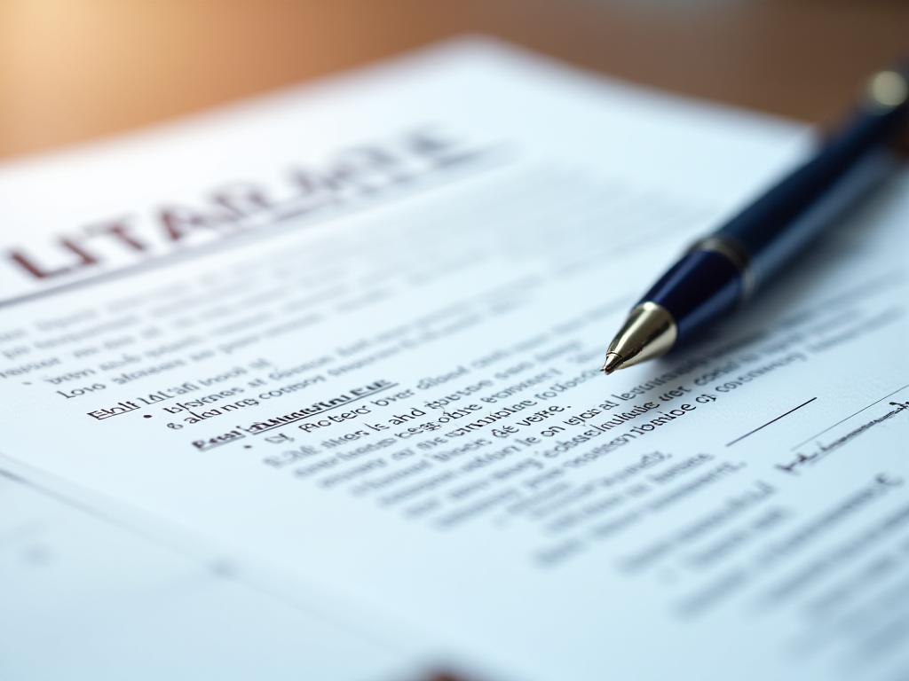 Documentación legal con un bolígrafo, símbolo de trámites y acuerdos